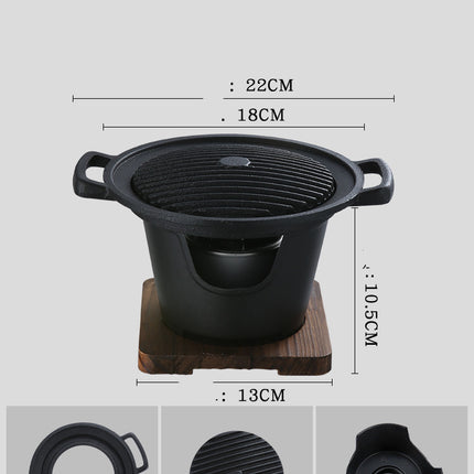 Food Non-Stick Small Barbecue Grill Household Indoor Barbecue Small Grill - Wnkrs