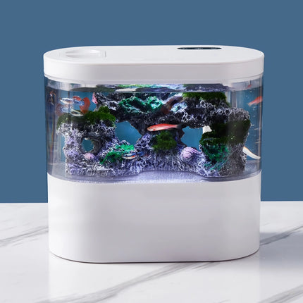 Mini aquarium à circulation automatique pour poissons rouges - Aquarium de table écologique