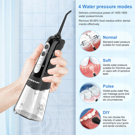 Irrigateur buccal portable et étanche - Hydropulseur rechargeable