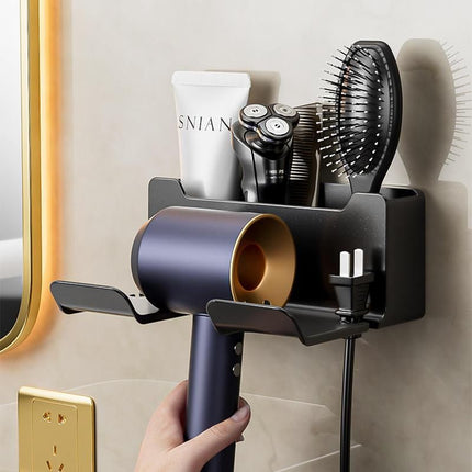 Double-Tier Eco-Friendly Wall Mounted Hair Dryer Holder - Wnkrs