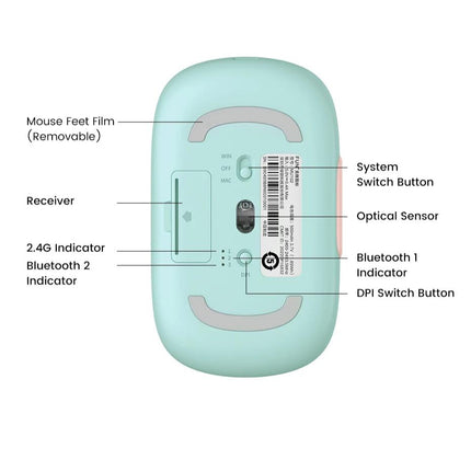 Souris rechargeable sans fil Bluetooth