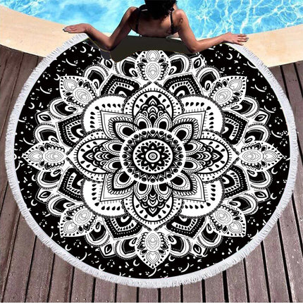 Summer round printed beach towel - Wnkrs