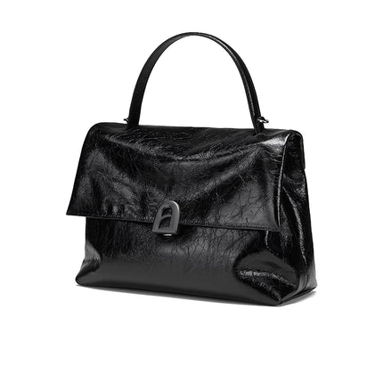 Elegante bolso de mano de cuero para mujer: moderno bolso de hombro y cruzado