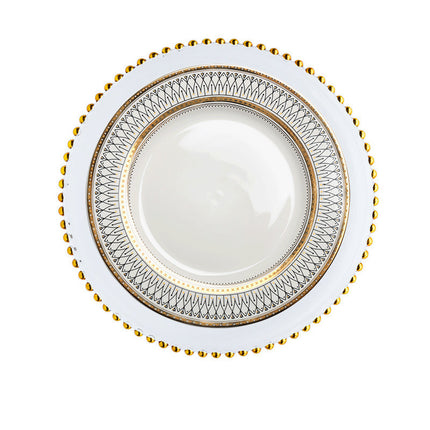 European-style plate Wobble plate plate Gold plated plate Glass beads Dot plate ceramic - Wnkrs