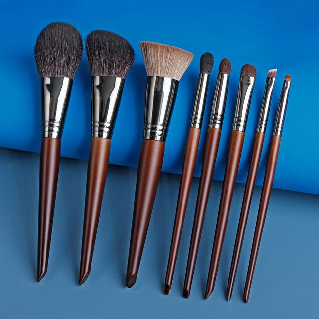 Ensemble de 8 pinceaux de maquillage professionnels en poils naturels