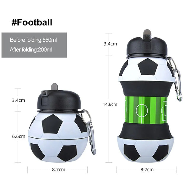 Sporty Foldable Silicone Water Bottle