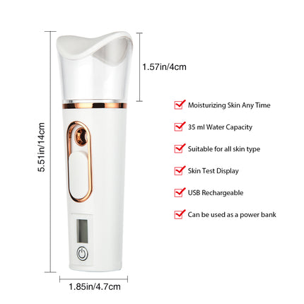 Pulvérisateur et nébuliseur facial rechargeable