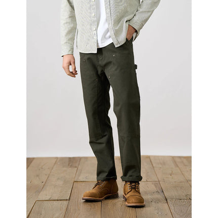 Pantalones cargo tácticos de corte recto y holgados para hombre de otoño