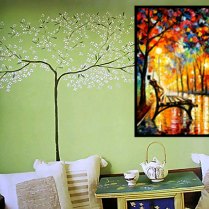 Diamond Painting Square Full Diamond Brick Painting New Living Room Landscape Diamond Cross  Ight View Rainy Night Street Scene - Wnkrs