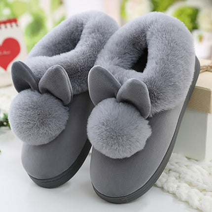 Women's Rabbit Ears Fur Slippers - Wnkrs