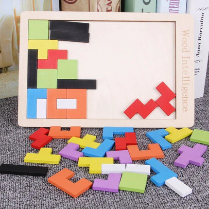 Tetris Montessori Early Education Kids Wooden Puzzle - Wnkrs