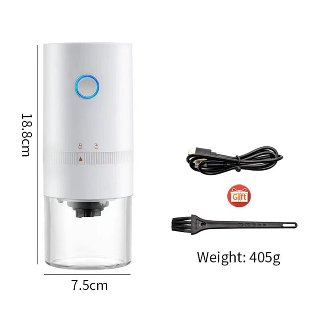 Moulin à café électrique portable avec chargement USB Type-C et meule en céramique