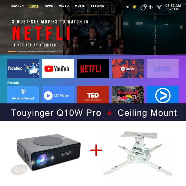 4K Android Projector with 1080P Full HD