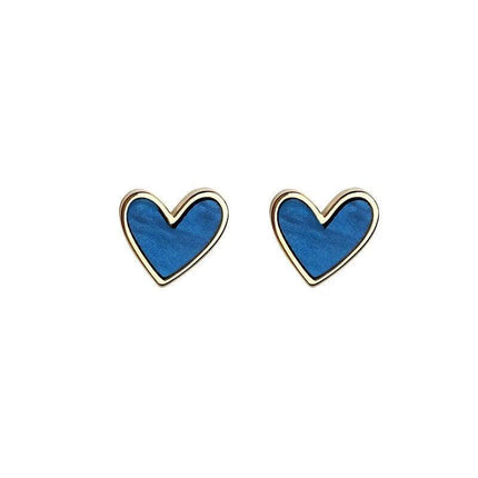 Trendy Heart Bling Zircon Stud Earrings - Wnkrs