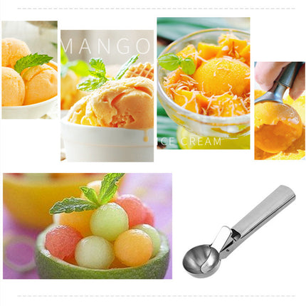 Ice Cream Scoops Stacks Stainless Steel Ice Cream Digger Non-Stick Fruit Ice Ball Maker Watermelon Ice Cream Spoon Tool - Wnkrs