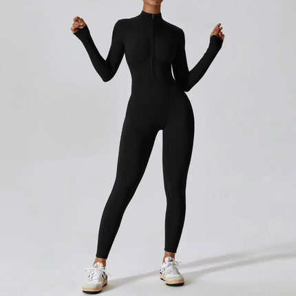 Women's Long-Sleeve Yoga Jumpsuit