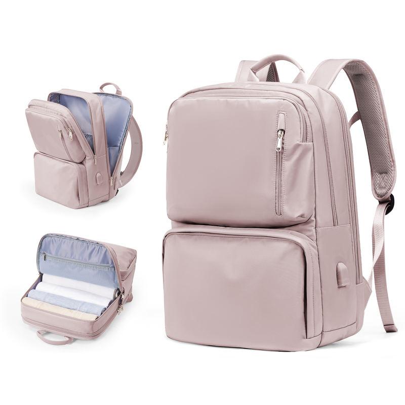 Compact Nylon Travel Backpack with Laptop Pocket