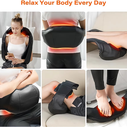 Neck and Shoulder Massager with Heat – Electric Back Massager