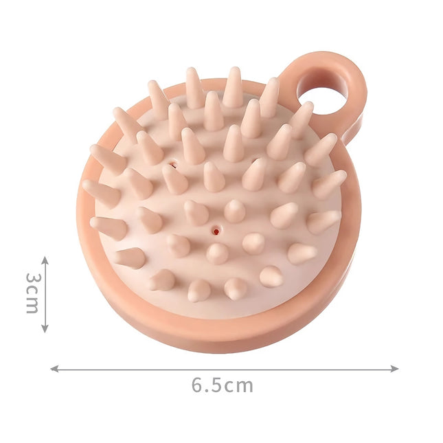 Brosse à shampooing massante en silicone pour cuir chevelu