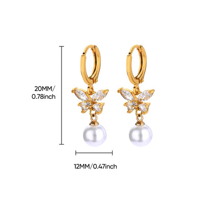 Boucles d'oreilles pendantes en or pour femmes