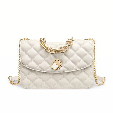 Elegante bolso de hombro de piel para mujer