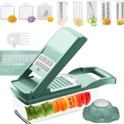 12 In 1 Manual Vegetable Chopper Kitchen Gadgets Food Chopper Onion Cutter Vegetable Slicer - Wnkrs