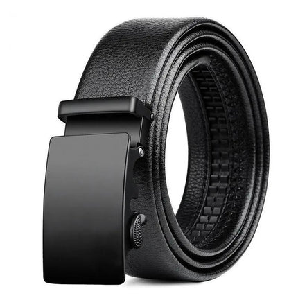 Ceinture en cuir pour homme de haute qualité avec boucle automatique en métal