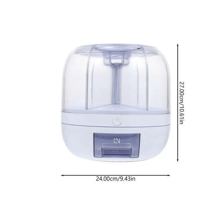 6-Grid Rotating Rice and Dry Food Dispenser - Wnkrs