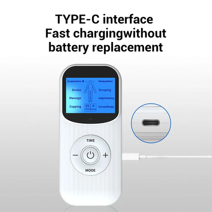 Masajeador eléctrico TENS EMS de 8 modos y 15 niveles de intensidad para aliviar el dolor muscular y la relajación