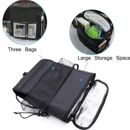 Deluxe Car Back Seat Multi-Pocket Organizer with Tissue Box Holder - Wnkrs