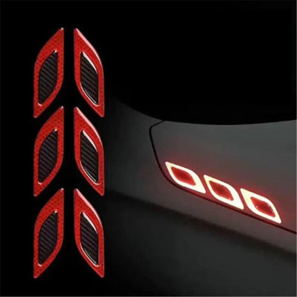 6-Piece High-Visibility Car Reflective Sticker Set - Wnkrs