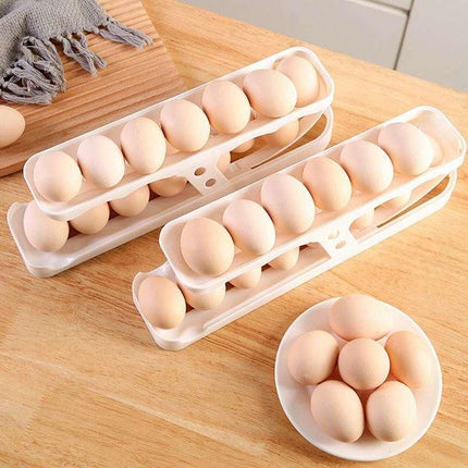 Modern ABS Egg Slider Organizer: Space-Saving Refrigerator Egg Dispenser - Wnkrs