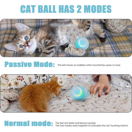 Jouet interactif intelligent pour chat avec balle