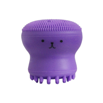 Brosse nettoyante pour le visage en silicone en forme de poulpe