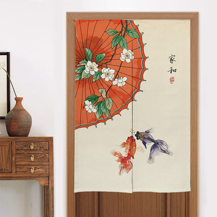 Home Kitchen Bedroom Partition Chinese Style Cloth Curtain - Wnkrs