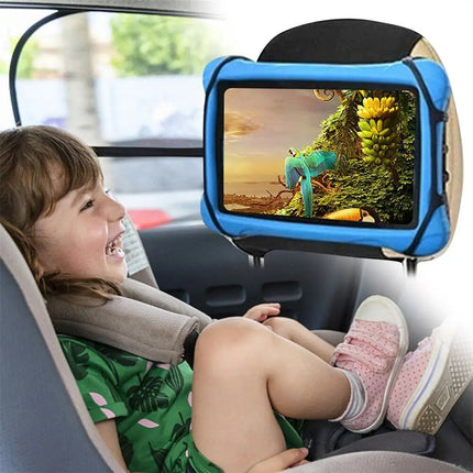 Flexible Silicone Car Headrest Tablet Holder - Perfect for 7-10.9 Inch Tablets, Ideal for Kids' Back Seat Entertainment - Wnkrs