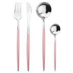 Pink silver / 6 sets 24pcs