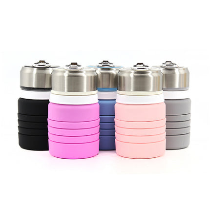 Folding telescopic silicone water bottle - Wnkrs