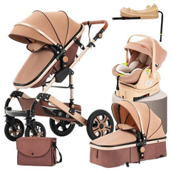 5-IN-1 Luxury Travel Baby Stroller with Car Seat Portable, Foldable, and Durable - Wnkrs