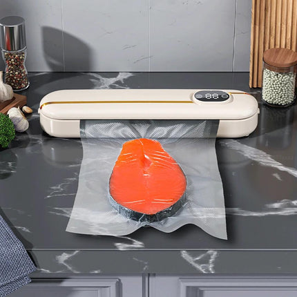 Machine à emballer sous vide compacte pour cuisine avec 10 sacs de rangement