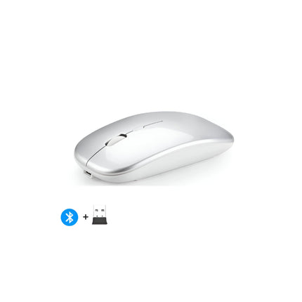 Rechargeable Wireless Mouse with Bluetooth and 2.4GHz Dual Modes