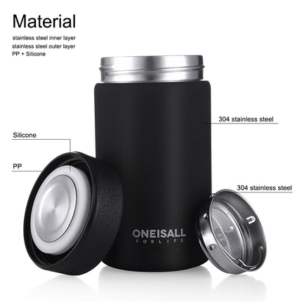 ONE IS ALL Men Gift Bottles 400ml Insulated Cup 304 Stainless Steel Mug Water Bottle Vacuum Flask Coffee Wine Mug - Wnkrs