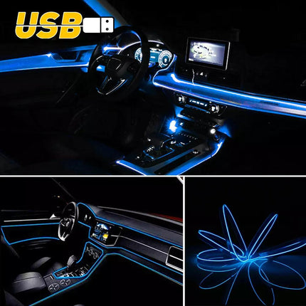 Lumière d'ambiance intérieure de voiture à LED de 3 pieds