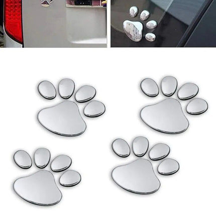 3D Paw Print Car Stickers - Adhesive Animal Footprint Decals - Wnkrs