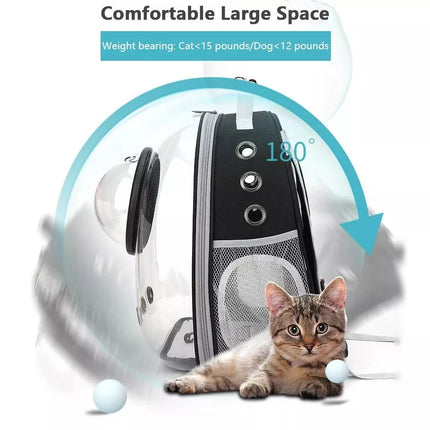 Mochila de lujo con cápsula espacial para gatos: transportador transparente para mascotas para salidas con estilo