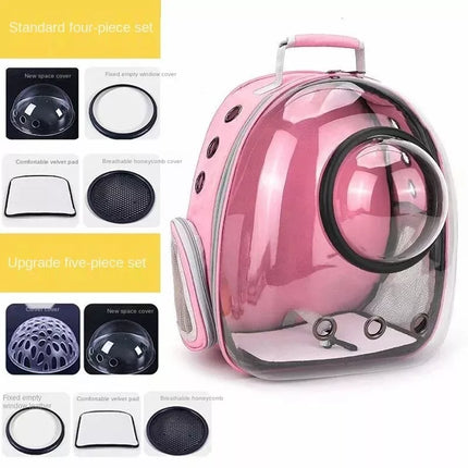 Mochila de lujo con cápsula espacial para gatos: transportador transparente para mascotas para salidas con estilo