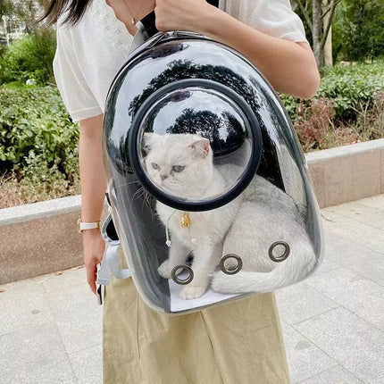 Mochila de lujo con cápsula espacial para gatos: transportador transparente para mascotas para salidas con estilo