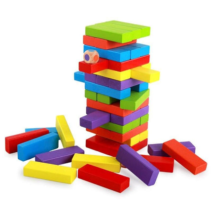 Fun Games For Whole Family Wooden Building Blocks Stacking Balance Puzzle - Wnkrs