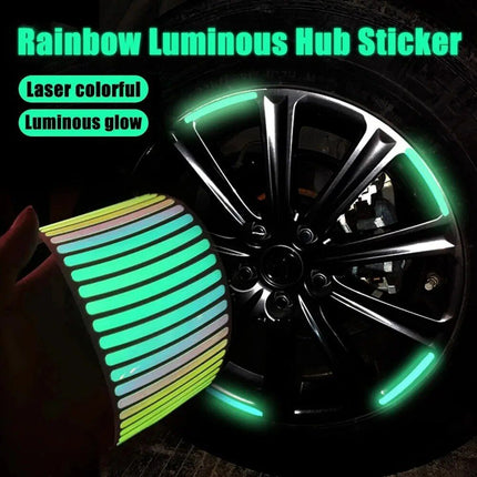 Reflective Wheel Rim Safety Stickers for Cars and Motorcycles - Wnkrs