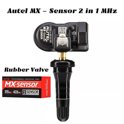 Sensor TPMS universal 2 en 1 con abrazadera de 315/433 MHz: sistema de monitoreo de presión de neumáticos, programable y clonable